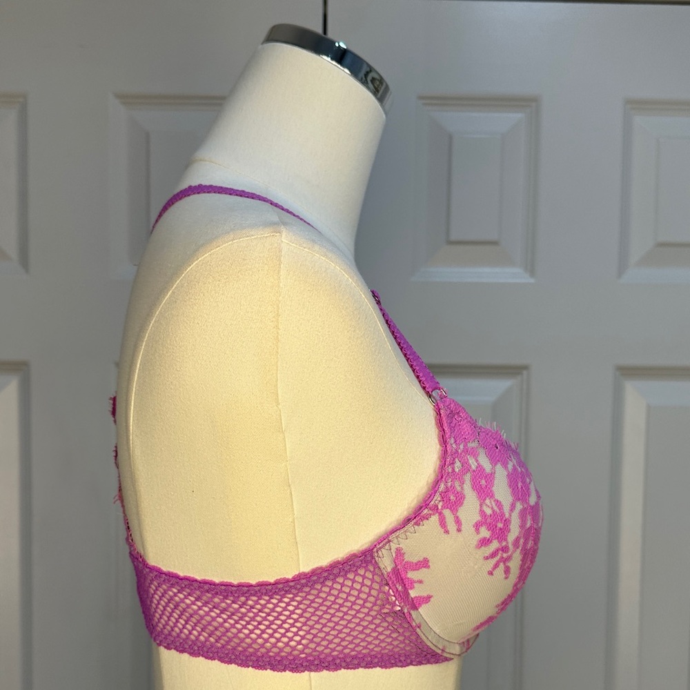 Victoria’s Secret Dream Angels Push-up Racer Back Front Closure Pink Bra 34B - Picture 6 of 15